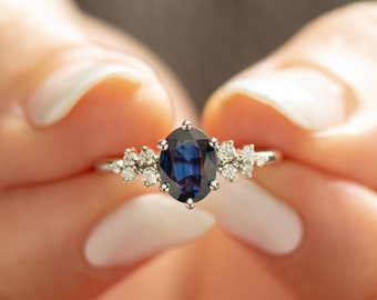 Gold Ocean Wave Ring For Women - 14K Gold Plated Cubic Zirconia Minimalist Stacking Band