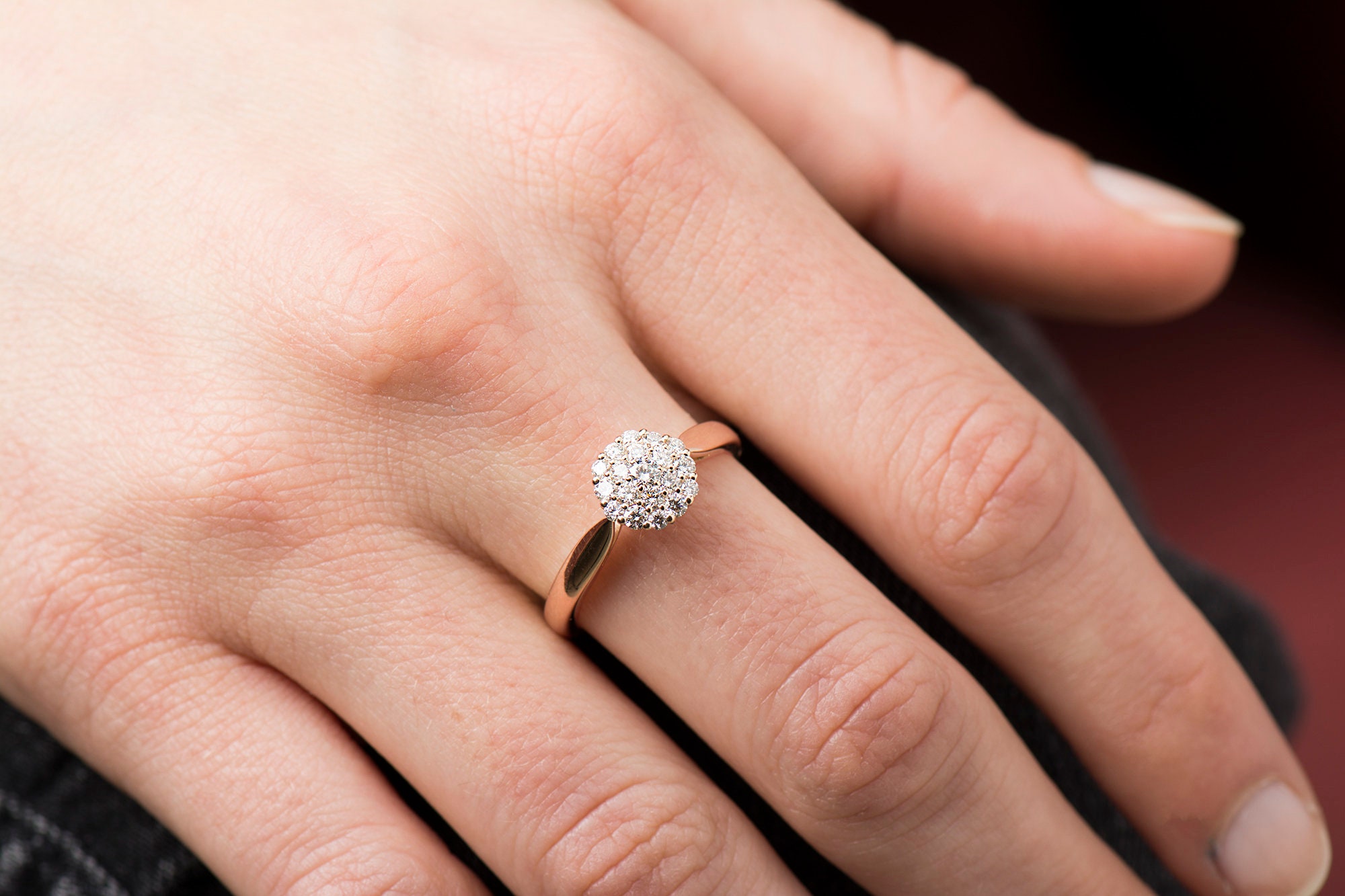 ダイヤモンドバースト、クラスターダイヤモンドリング、14k / 18k