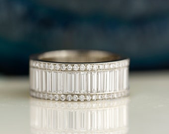 Baguette Anello Eternity Anelli Di Diamanti - Diamonds Factory Italia