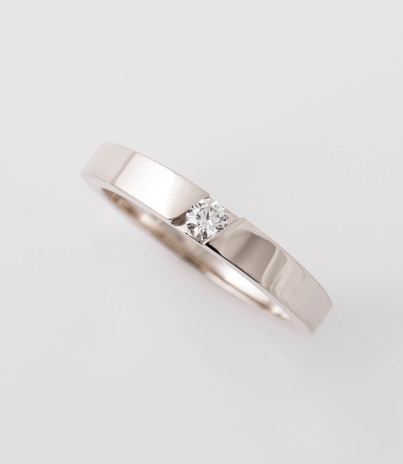 Tension Ring 14 Karat White Gold