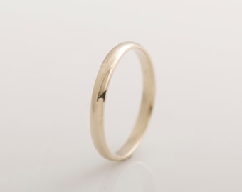 3 MM クラシック結婚指輪、14K / 18K ホワイトゴールド、メンズ結婚