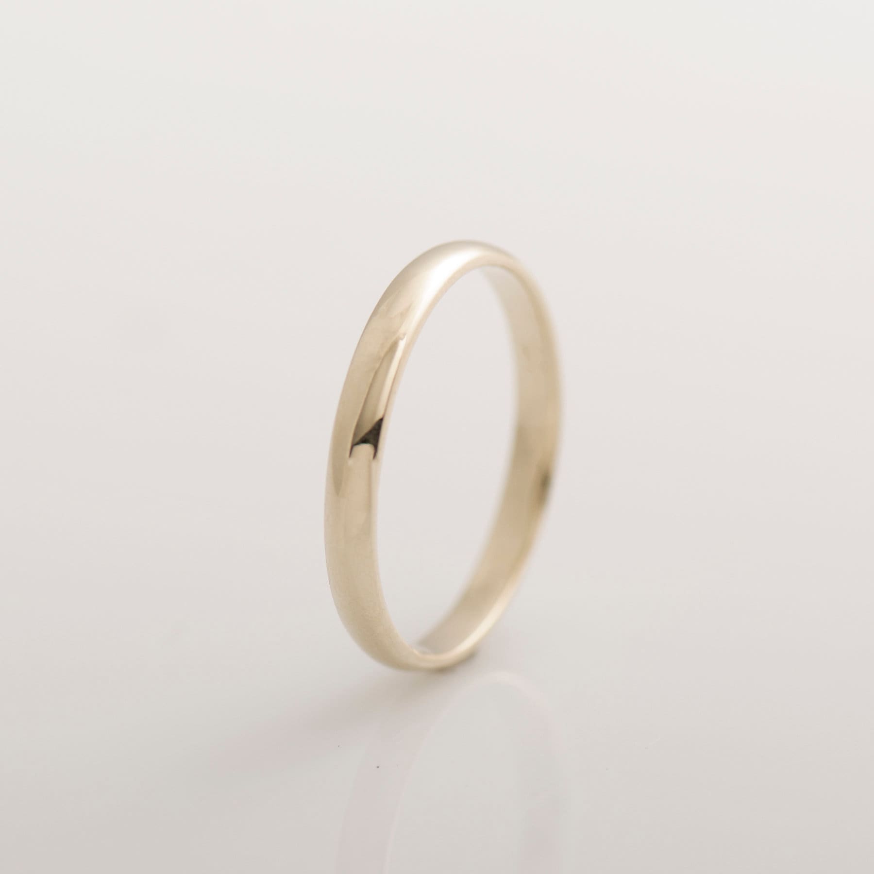 3 MM クラシック結婚指輪、14K / 18K ホワイトゴールド、メンズ結婚