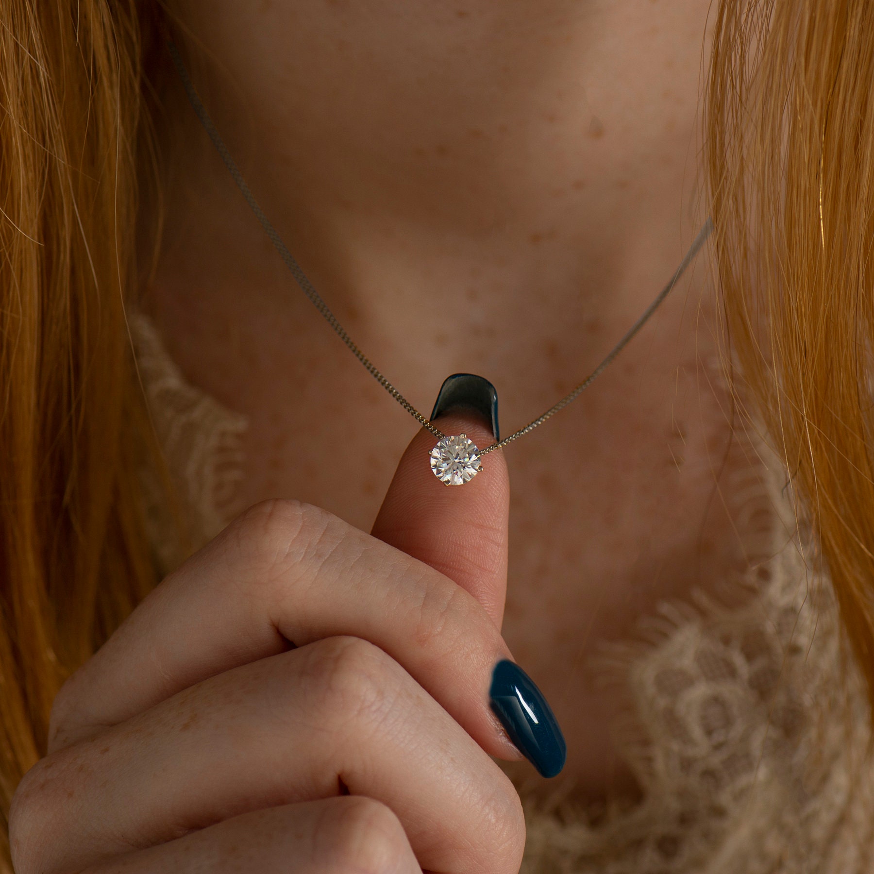 Anello Solitario, Rubino Rotondo 0,14 Ct, Contorno Di Diamanti 0,02 Ct, Oro Bianco 18 Ct, Dito 52 - Foto 4