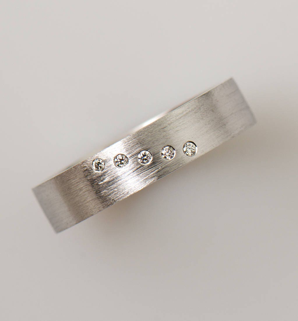 4.5 mm 結婚指輪、14K / 18K ホワイトゴールド & ダイヤモンド