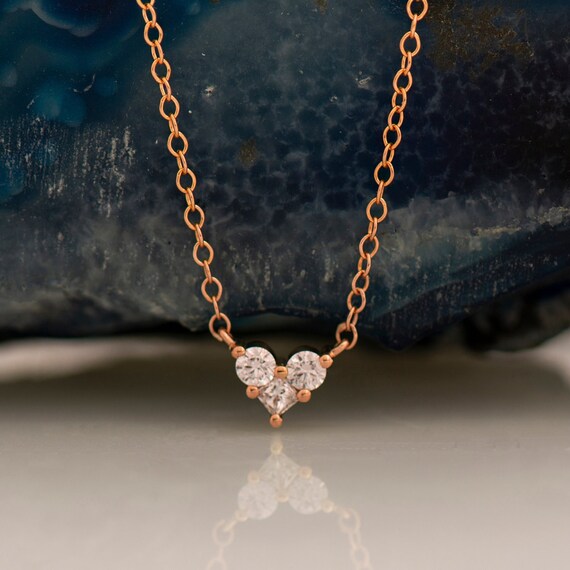 Rose gold deals princess necklace
