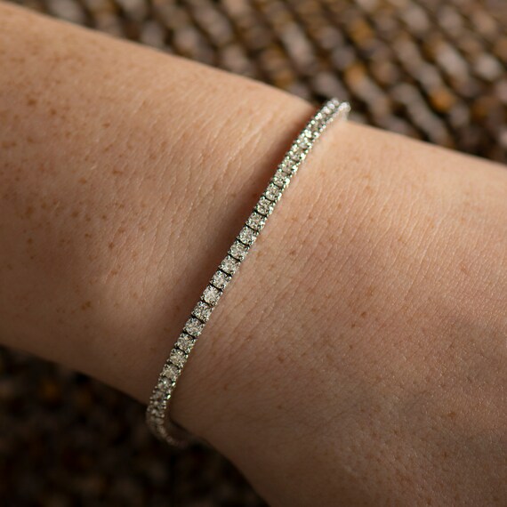 3 carat diamond bracelet 14k white gold deals