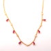 Station Necklace, 14K / 18k Yellow Gold Necklace, Dangling Necklace ...