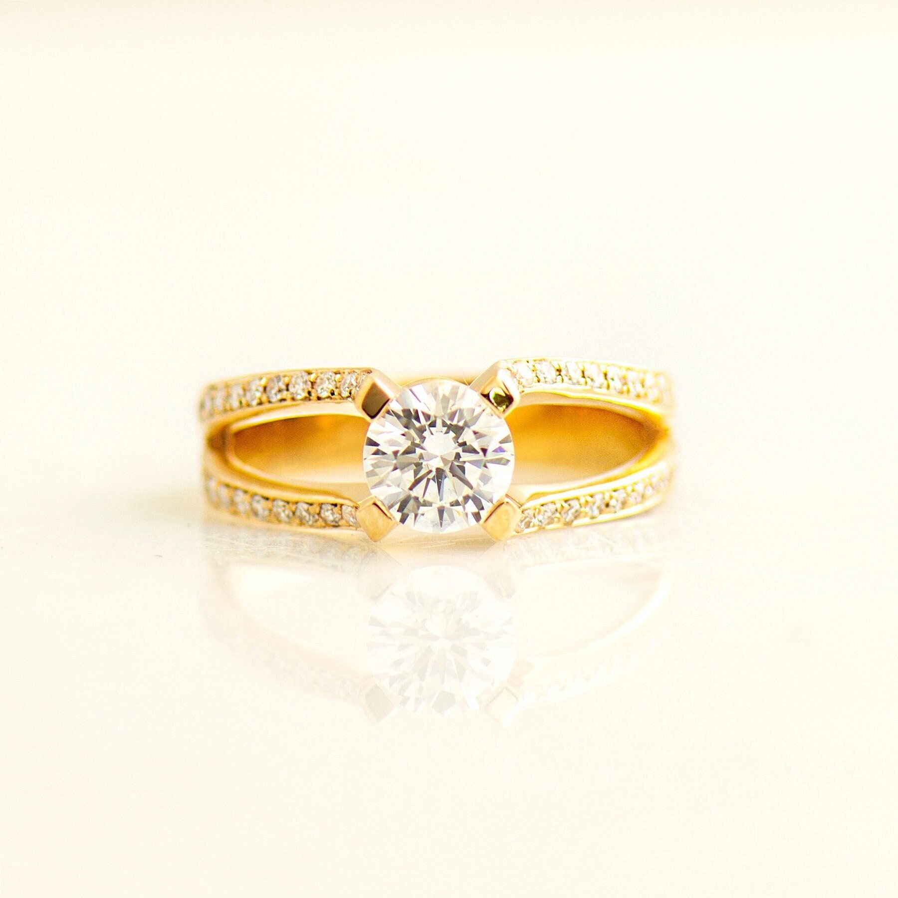 His & Her Rings Set -Gold couple Rings set -Bridal rings Set -Indian Gold  Jewelry -Buy Online
