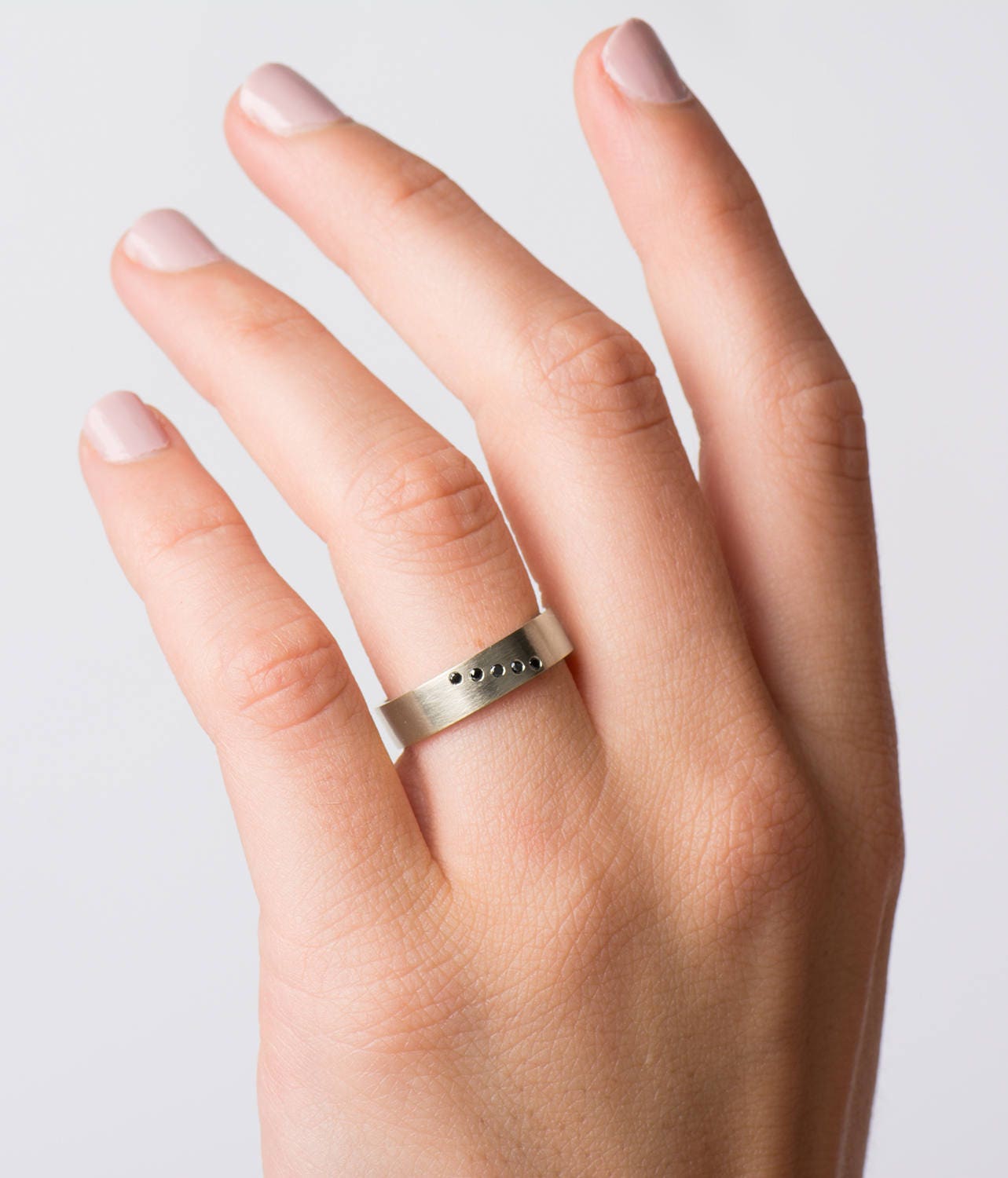 4.5 mm 結婚指輪、14K / 18K ホワイトゴールド & ダイヤモンド