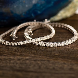 Diamond Tennis Bracelet, 14K / 18K Gold, Tennis bracelet, Diamond Bracelet, Classic Tennis Bracelet, Natural diamonds tennis, 7.7 Carat