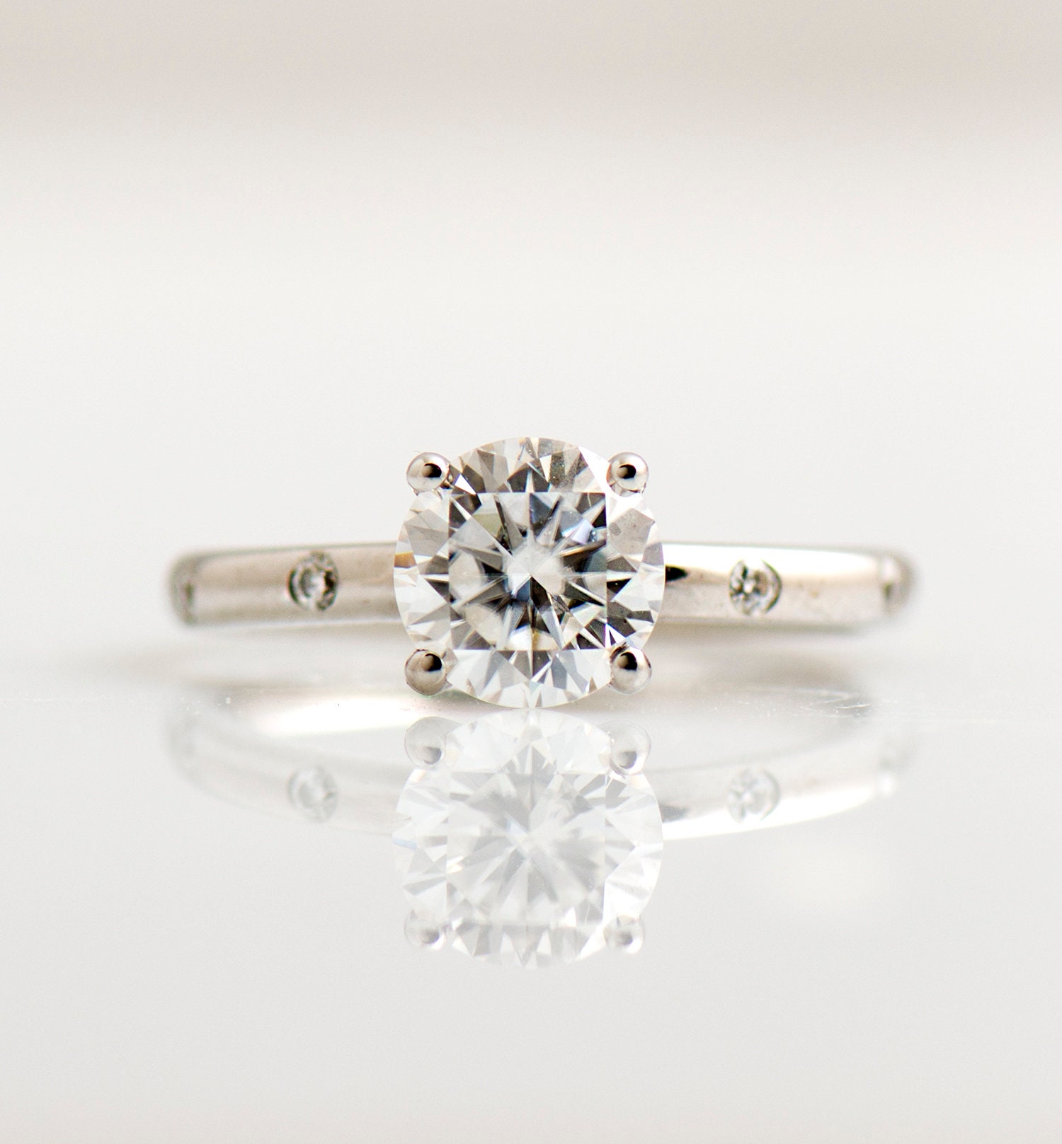 Diamond Engagement Ring, 14K/18K Gold, One Carat Enagement