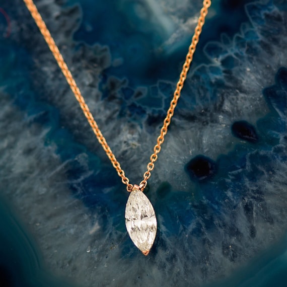 Marquise diamond pendant sale necklace