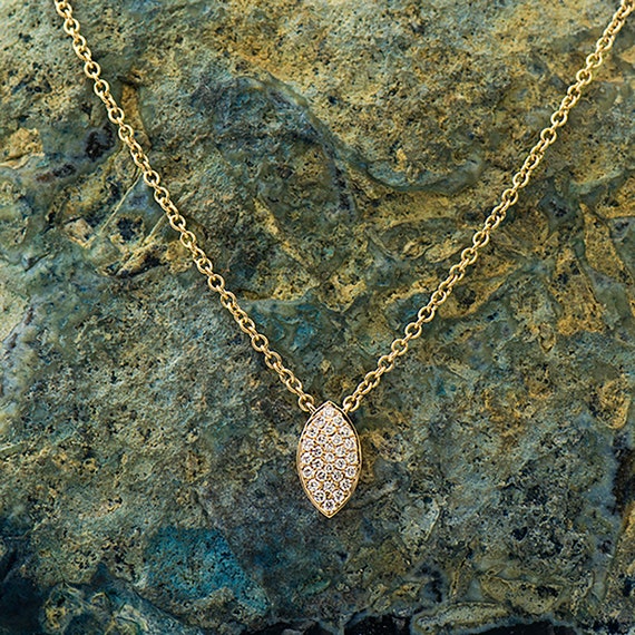 Marquise diamond pendant best sale necklace