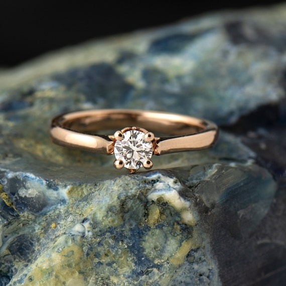 Starry Night 65 Pointer Round Solitaire Engagement Diamond Ring | Fiona  Diamonds