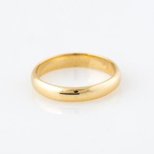Classic Wedding Ring, 14K / 18K Yellow Gold, Wedding band, Simple Wedding Ring, Gold Wedding Ring, Shiny Gold Ring, Classic Wedding Ring