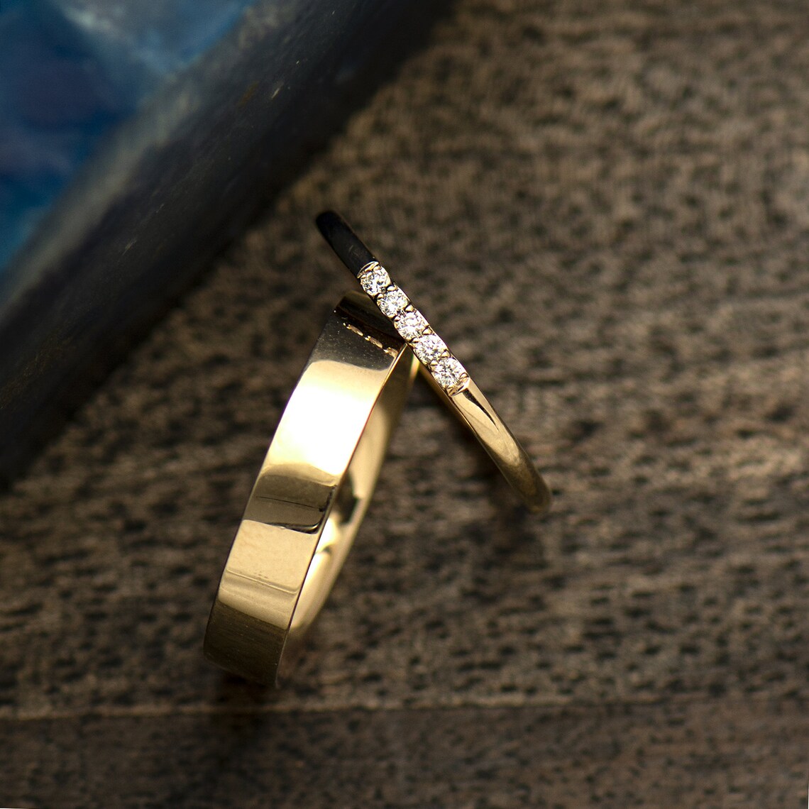 D Shape Wedding Ring Classic Wedding Band 14K / 18K Gold - Etsy
