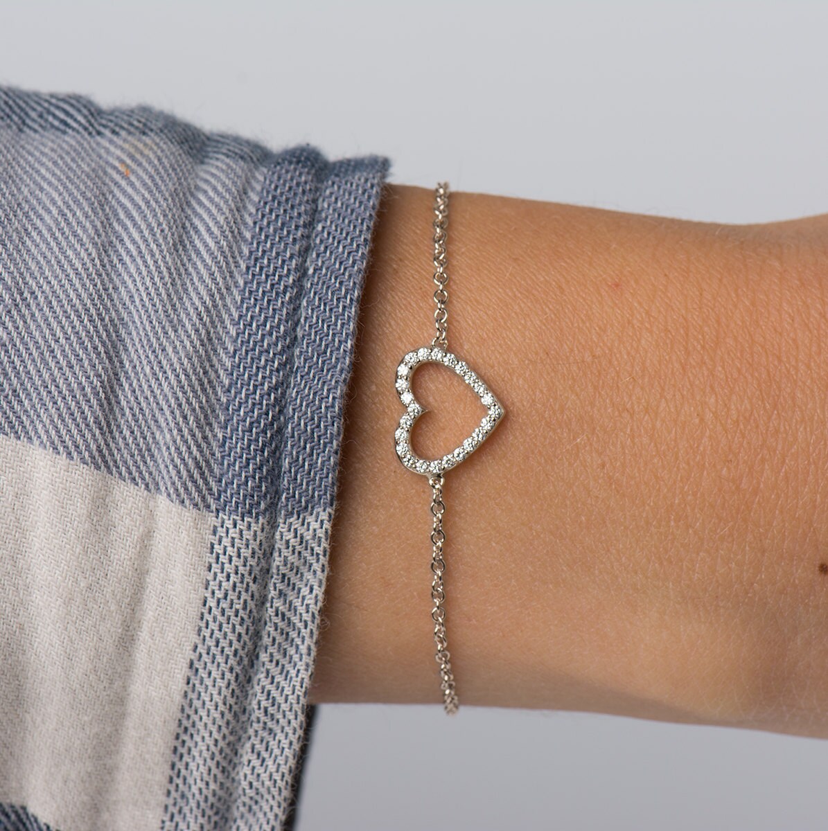 リアル / 14k Bracelet, Diamond Heart 18k Diamond Gold White アクセサリー
