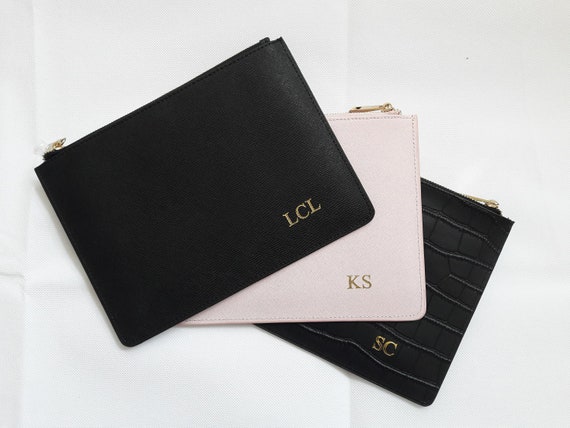 personalised leather pouch personalised