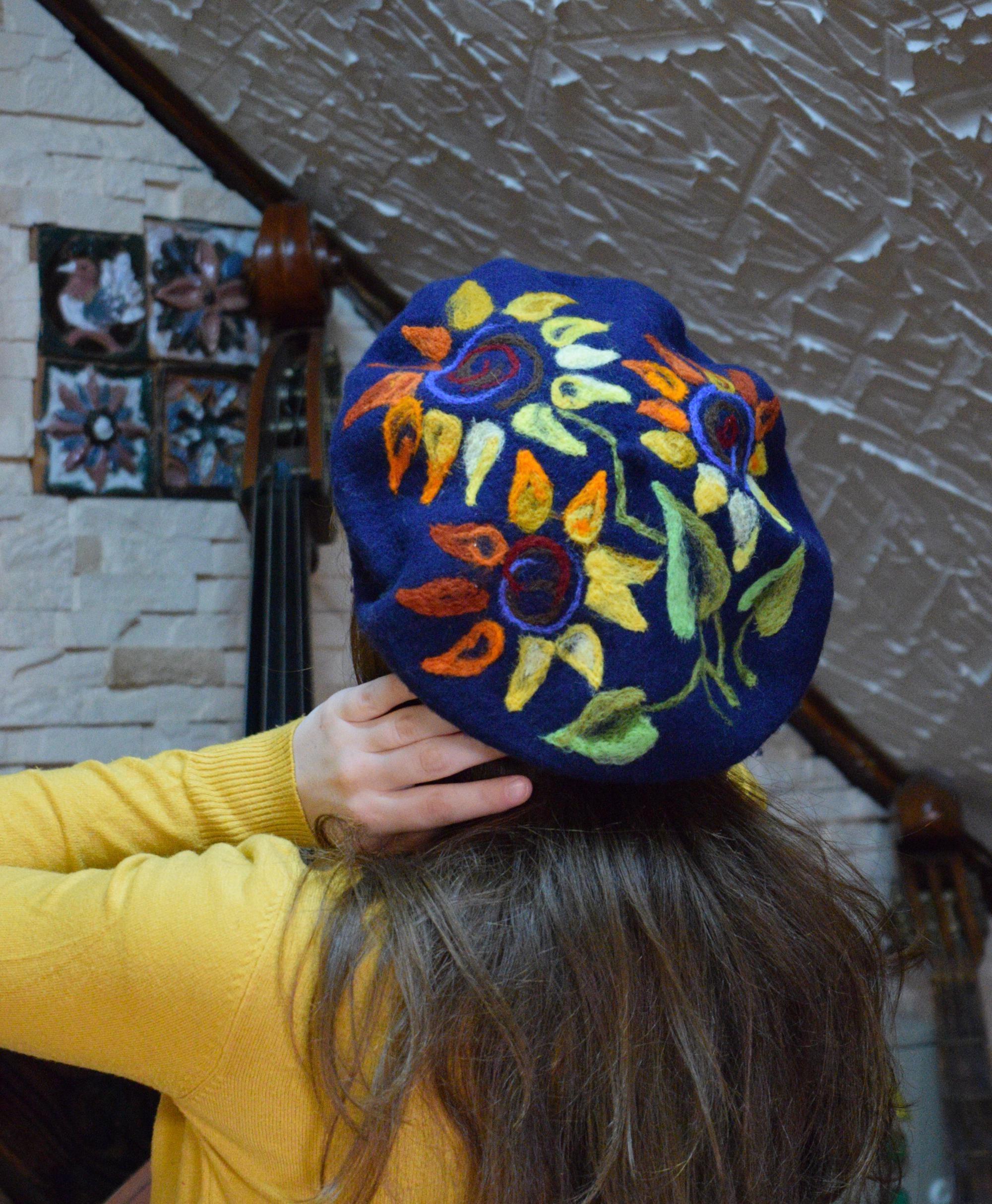 Blue Flower Beret - Etsy