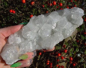 Large Raw / Natural Clear Apophyllite Cluster / Specimen - 409g - 17.5cm Longest Length