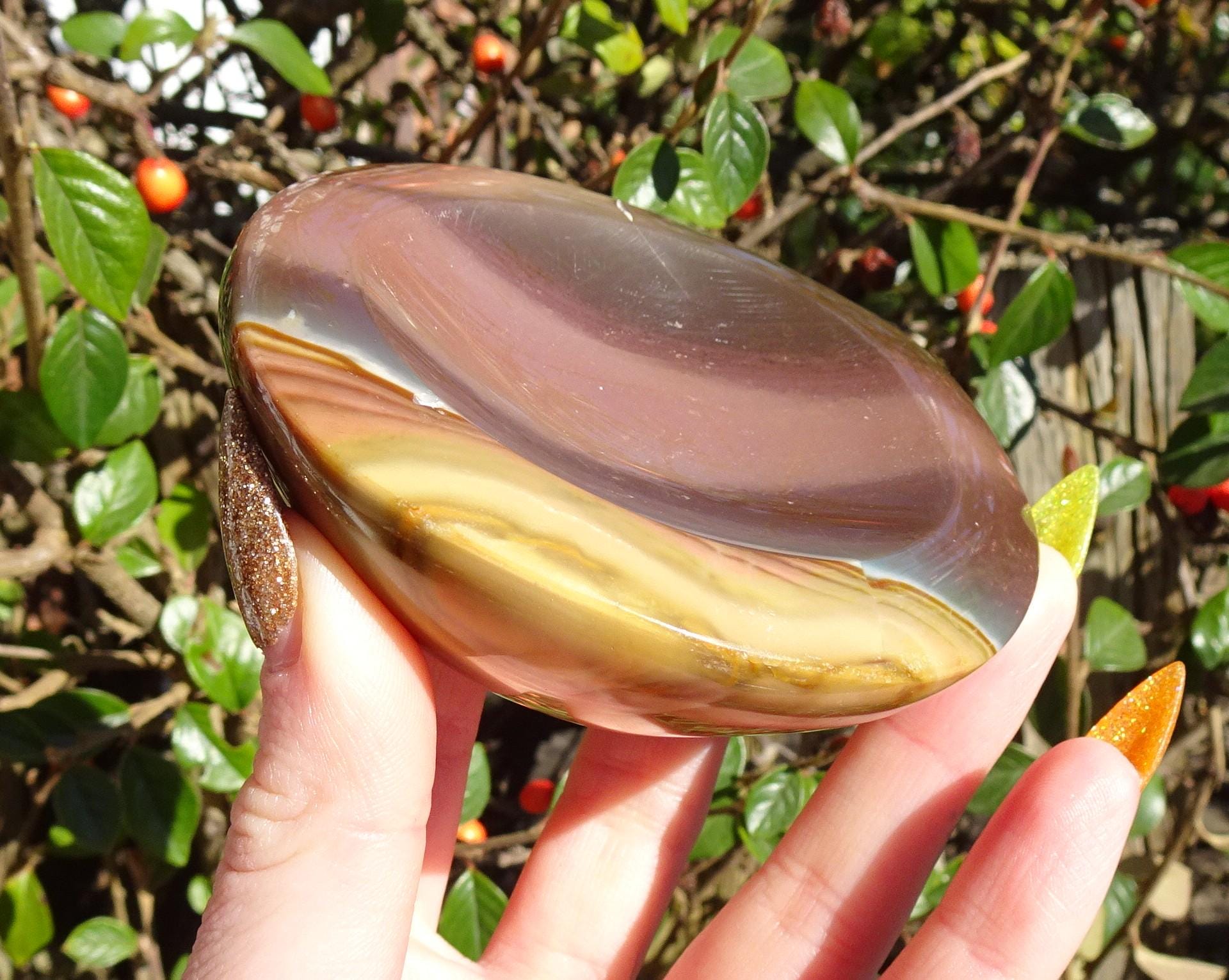 研磨された縞模様の多色ジャスパーボウル - 250g - 最長 8.5 cm - Etsy