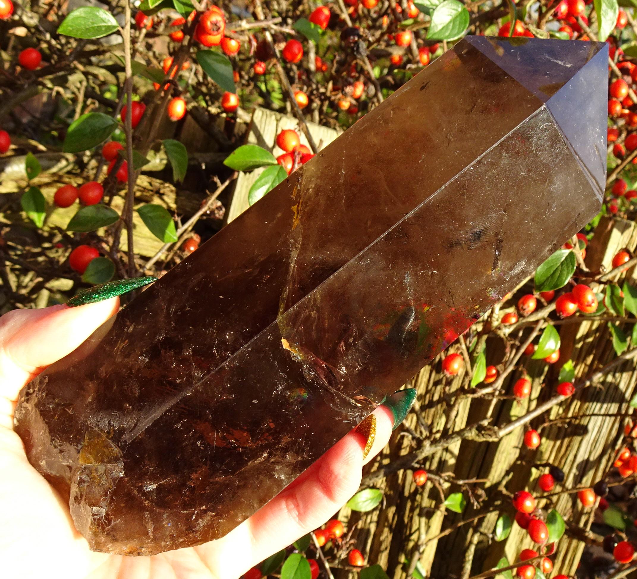 Quartz Root Tips Extra Large Part Polished Clear Smokey Quartz Root / Point - 1.354kg ...
