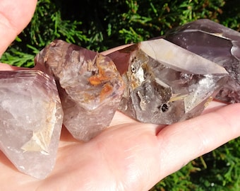 Polished Clear Banded Pink Lithium Freeforms - 4 Pieces To Choose From - You Decide!