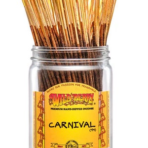 Wildberry Räucherstäbchen - Karnevalsduft - Packung mit 100 Sticks - 1 Stunde Brenndauer pro Stick