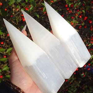 Part Polished Selenite / Satin Spar Towers / Points - Intuitively Selected - Plenty Available