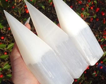 Part Polished Selenite / Satin Spar Towers / Points - Intuitively Selected - Plenty Available