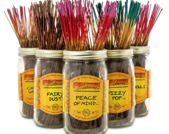 Wildberry Incense Sticks - Premium Hand Dipped Incense Sticks - 1 Hour Burn Time - Many Fragrances Available