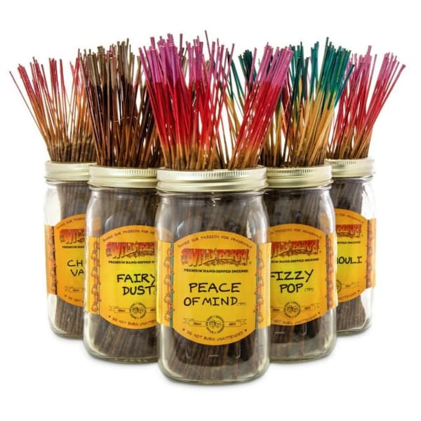 Wildberry Incense Sticks - Premium Hand Dipped Incense Sticks - 1 Hour Burn Time - Many Fragrances Available