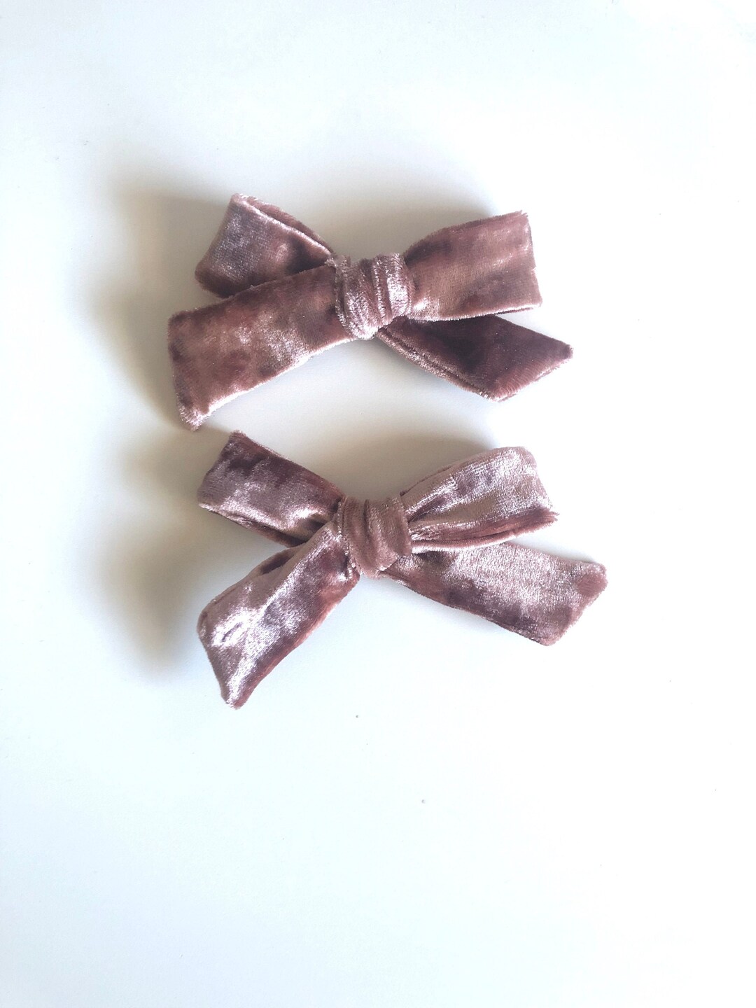 Medium School Girl Pigtail Bow Set Bow Set Velvet Plaid Etsy