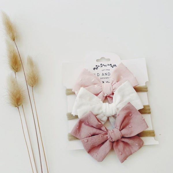 neutral tone bows, baby girl bow clips, girls hair clip, baby hair band, bow headband, newborn girl gift, blush baby bows