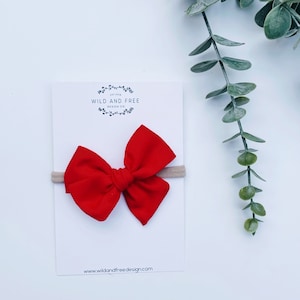 Christmas Baby Headbands - Baby Bows Headband - Christmas red Bow - Baby Girl Bow Headbands - Christmas Bows Set - Holiday Baby Bows