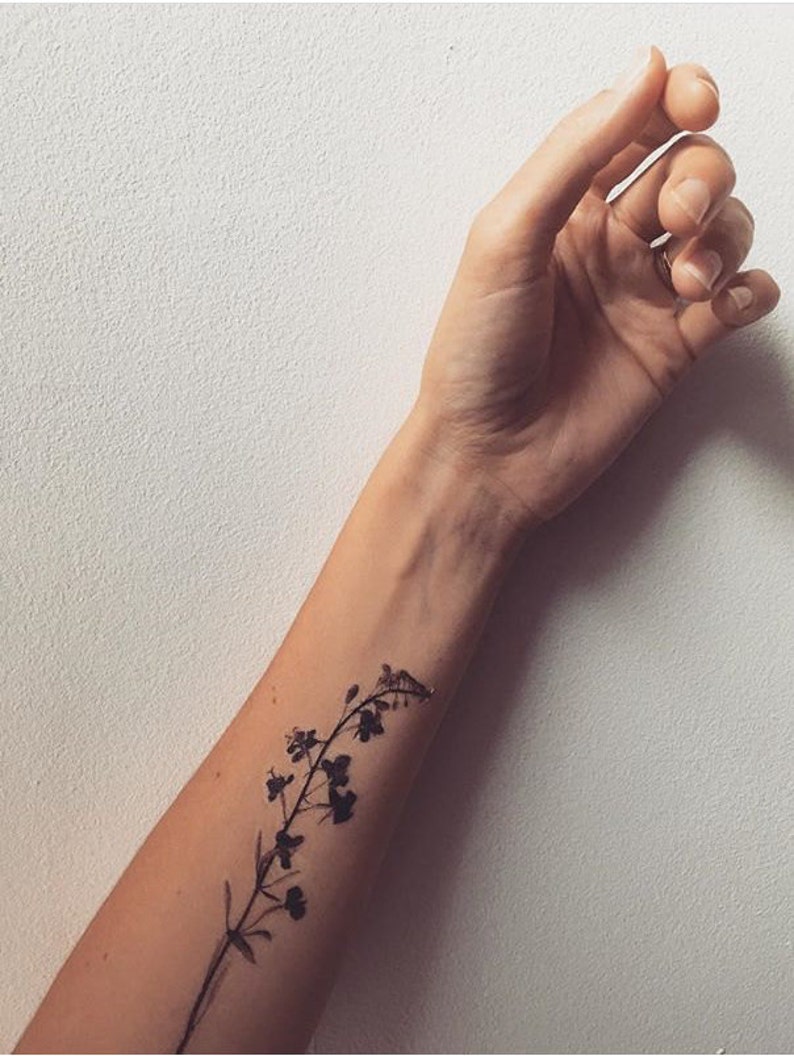 Be A Meadow Pressed Flowers Temporary Tattoos. 9 Pieces. Etsy