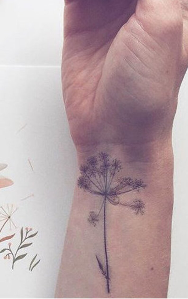 Be A Meadow Pressed Flowers Temporary Tattoos. 9 Pieces. Etsy