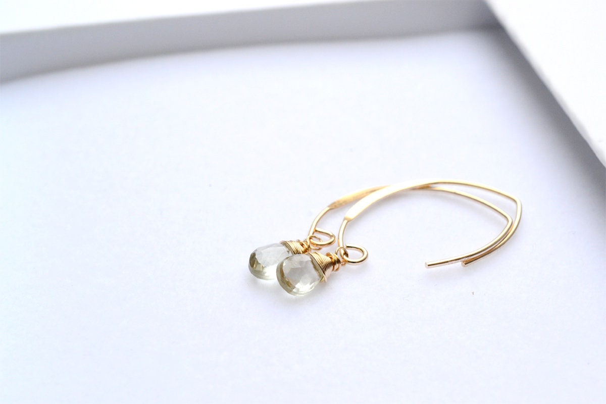 Amethyst earrings in gold Amethyst earrings February | Etsy