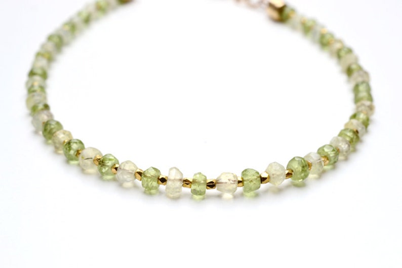Dainty Peridot Bracelet Gold Peridot Jewelry August Etsy UK