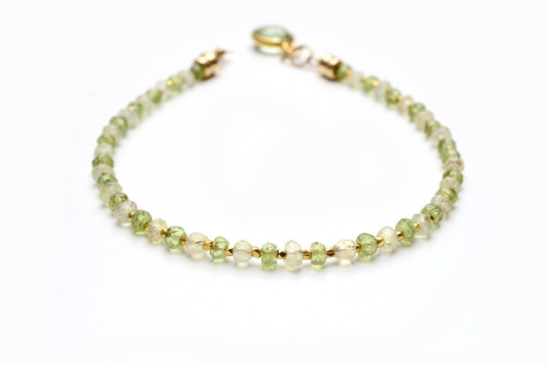 Dainty Peridot Bracelet Gold Peridot Jewelry August Etsy UK