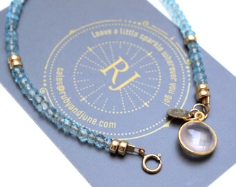 Aquamarine Bracelet, March Birthstone gift, gift for woman, Aquamarine jewellery, gift for mum, gift for her, Birthday Gift, handmade gift
