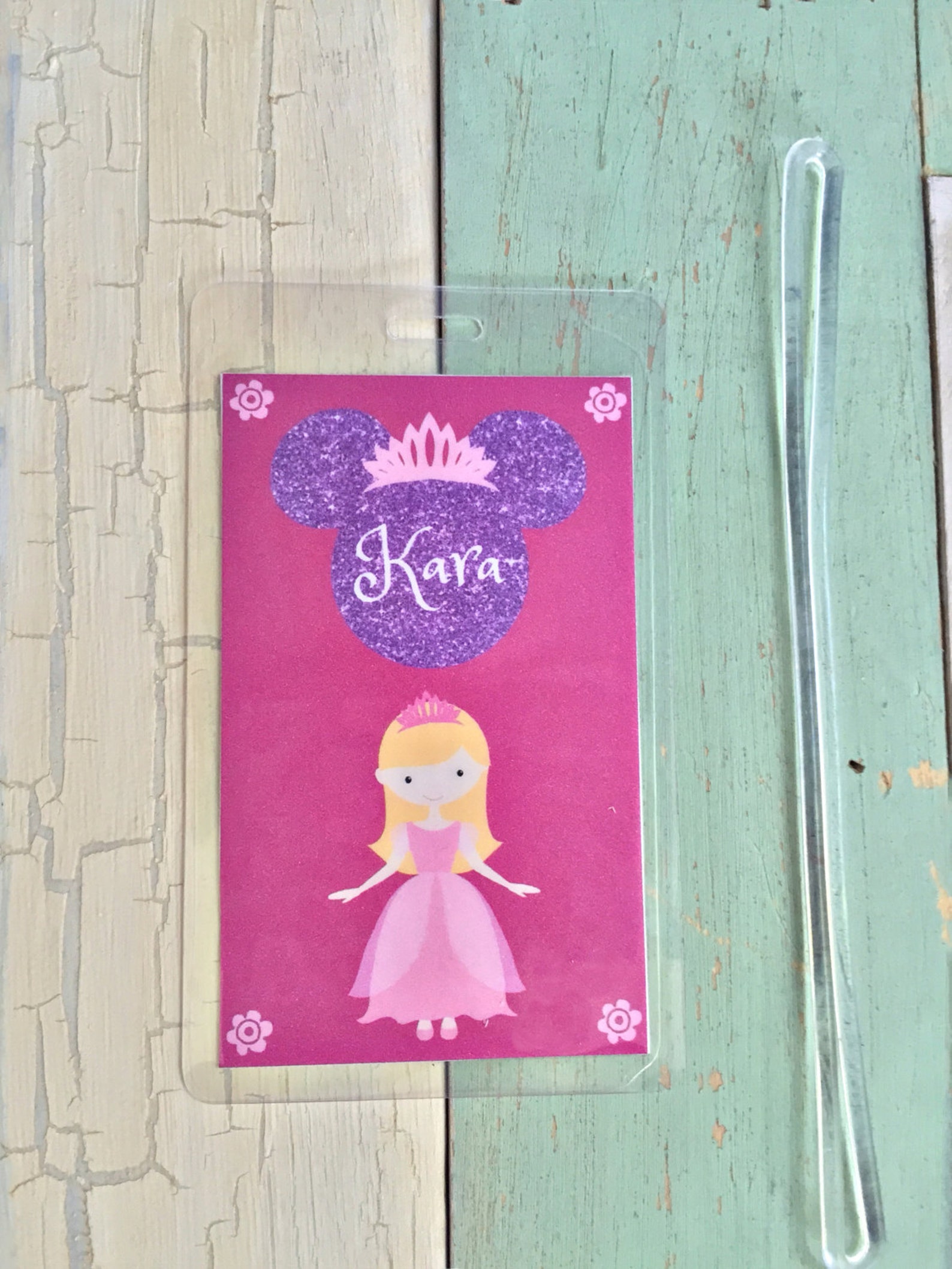 Disney Princess Luggage Tag pink Dress Etsy
