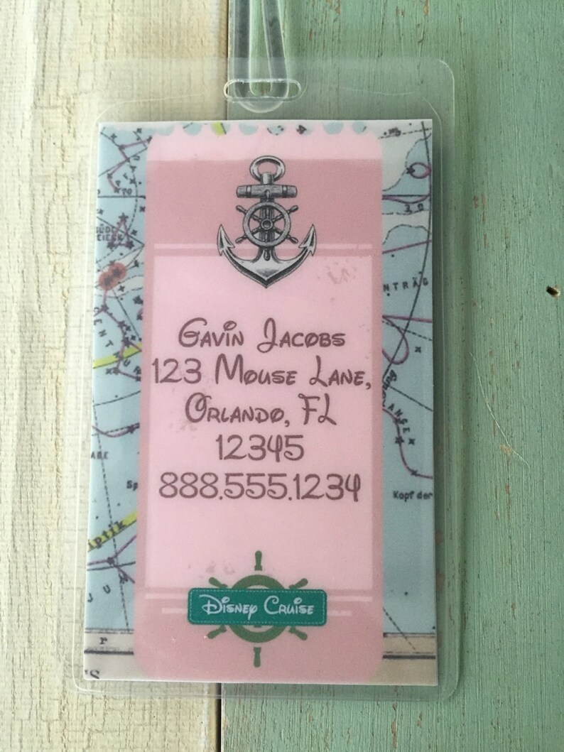 Nautical Disney Cruise Luggage Tag Etsy