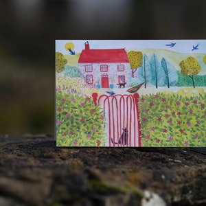 Somewhere In Ireland, art card of original mixed media artwork image 2