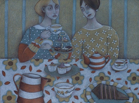 Weihnachtskarte 'Ladies Who Lunch' – 163 X 163 Mm, Humorvolle Grußkarte