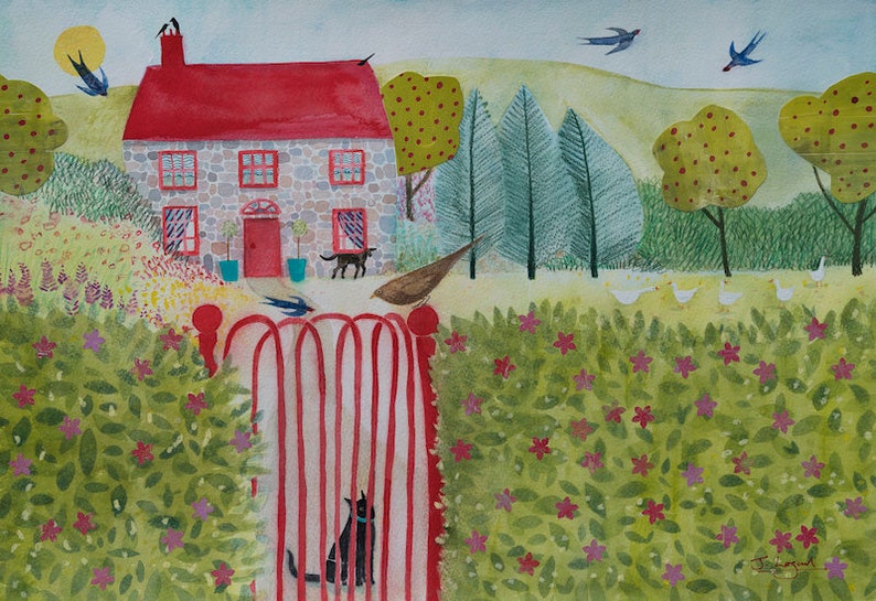 Somewhere In Ireland, Limited Edition print, watercolour, collage, image 1