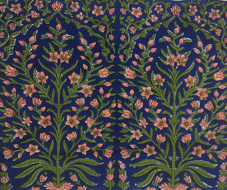 5 Yard Hand Block Print Fabric Indian Cotton Fabric Printed Etsy UK