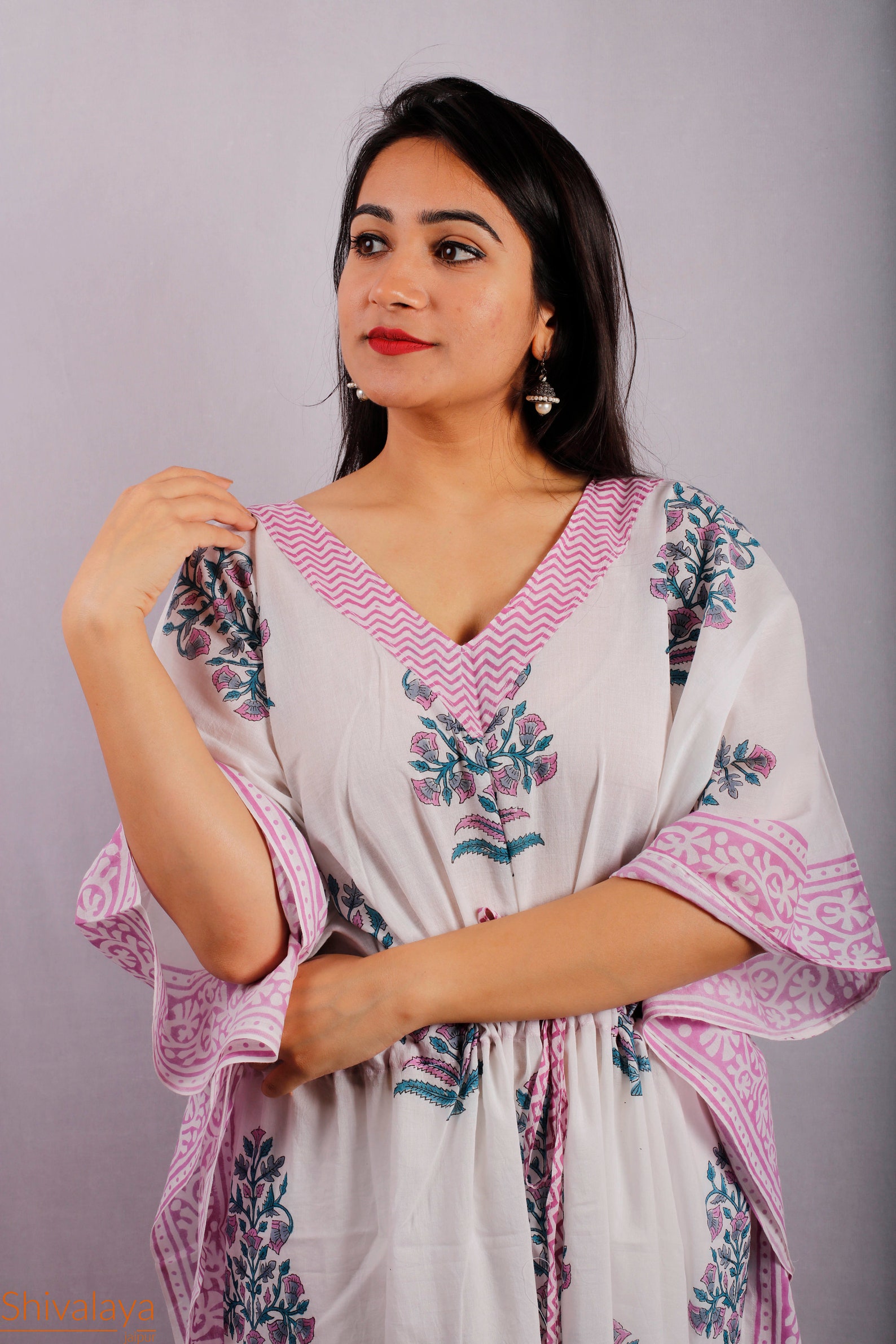 Block Print Kaftan Cotton Kaftan Organic Kaftans Resort Etsy