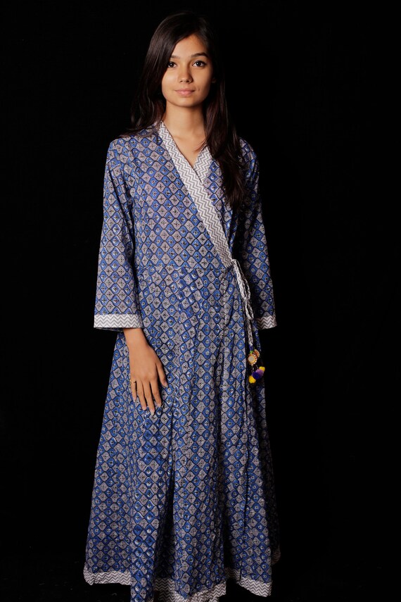 block printed dress