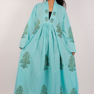 Block Print Dress, Indian Hand Block Print Cotton Dress, Indian Cotton Dress, Indian Summer Dress, Women Summer Dress, Long Maxi Dress